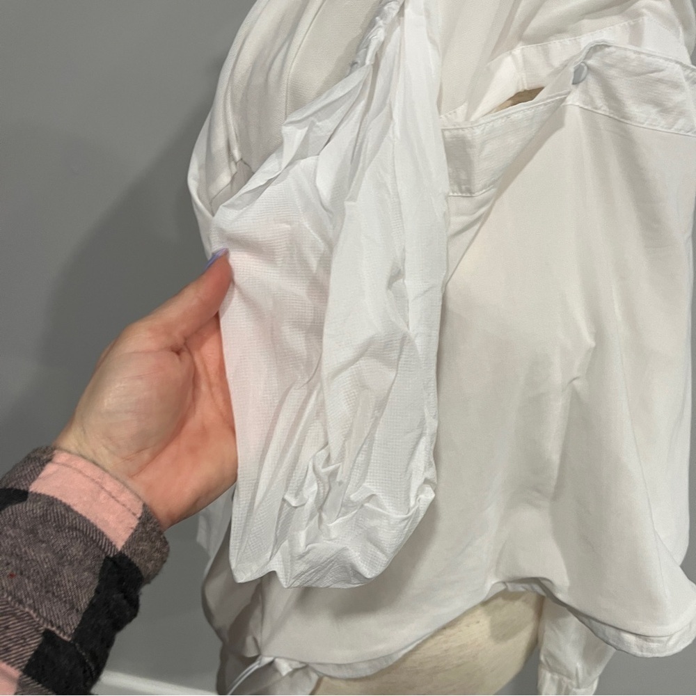 Peach White Activewear Mitsu Jacket with Hood and Lightweight Design Small - Picture 3 of 10